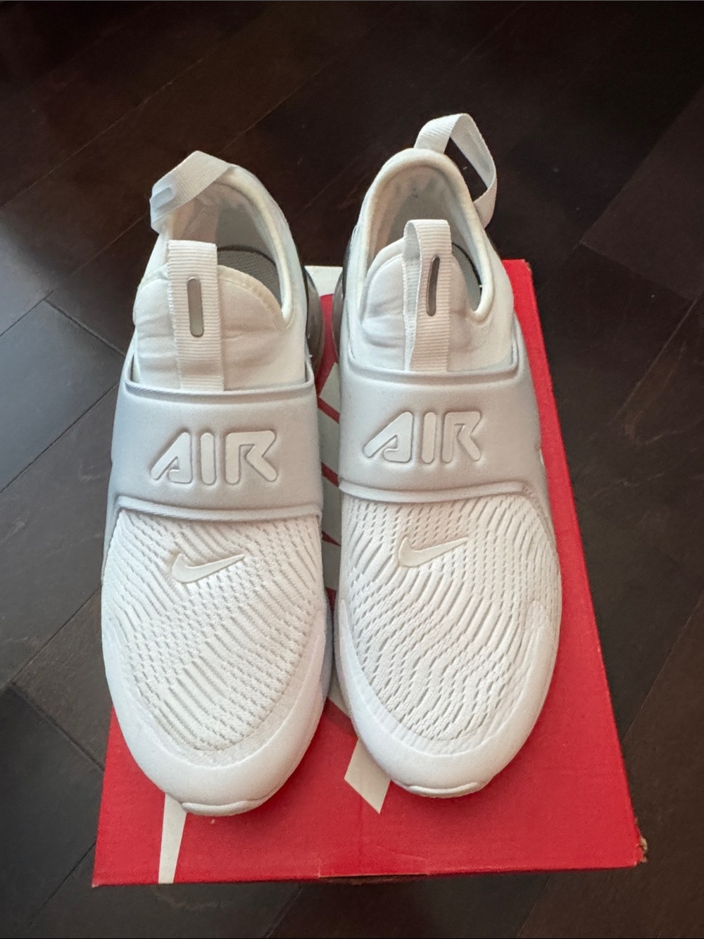 Nike Air Max Dn in white, Youth/Big Kids size 6Y.